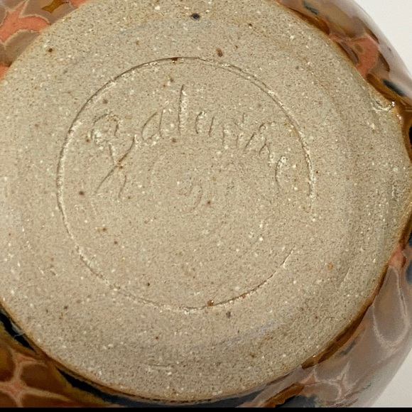 Coral Glaze Studio Pottery Stoneware Coffee Mug - Picture 9 of 10